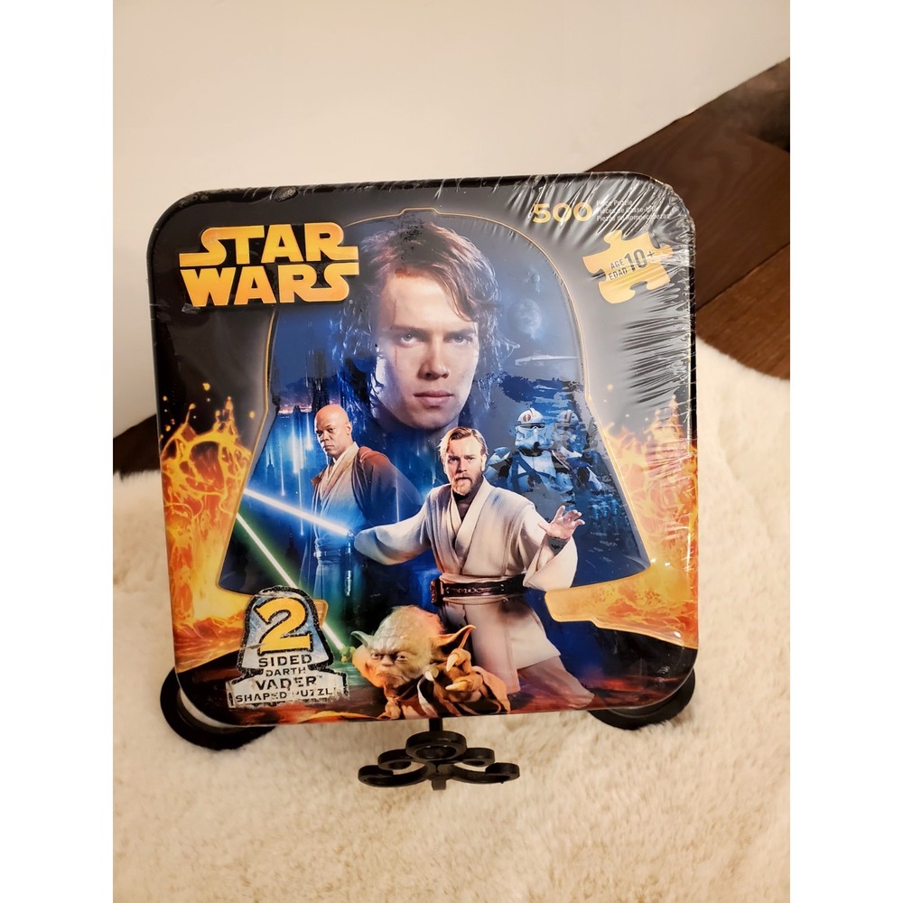 Star Wars 2005 2 Double Sided Darth Vader Shaped 500 Piece‎ Puzzle Tin Sealed